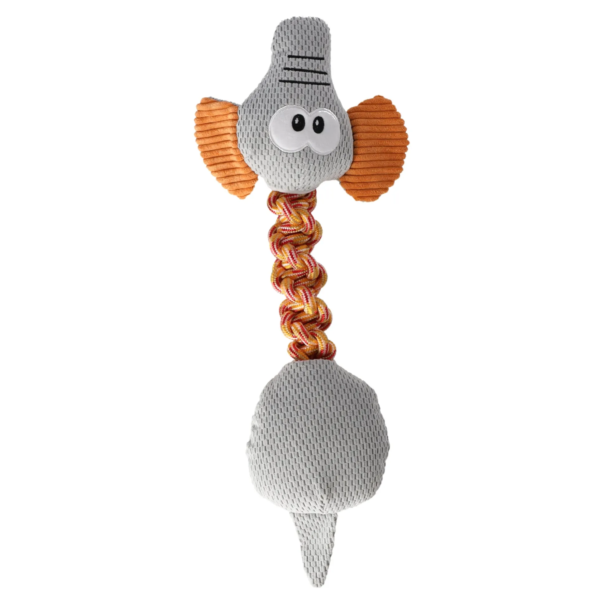 Hondenspeelgoed touw+pluche olifant 42cm