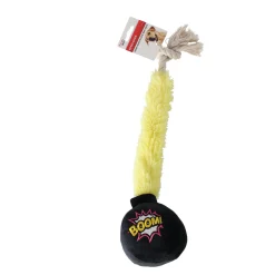Hondenspeelgoed touw+pluche bom 40cm