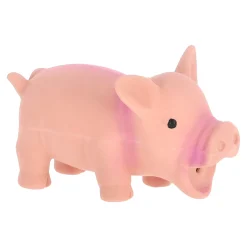Hondenspeelgoed varken latex 12cm roze