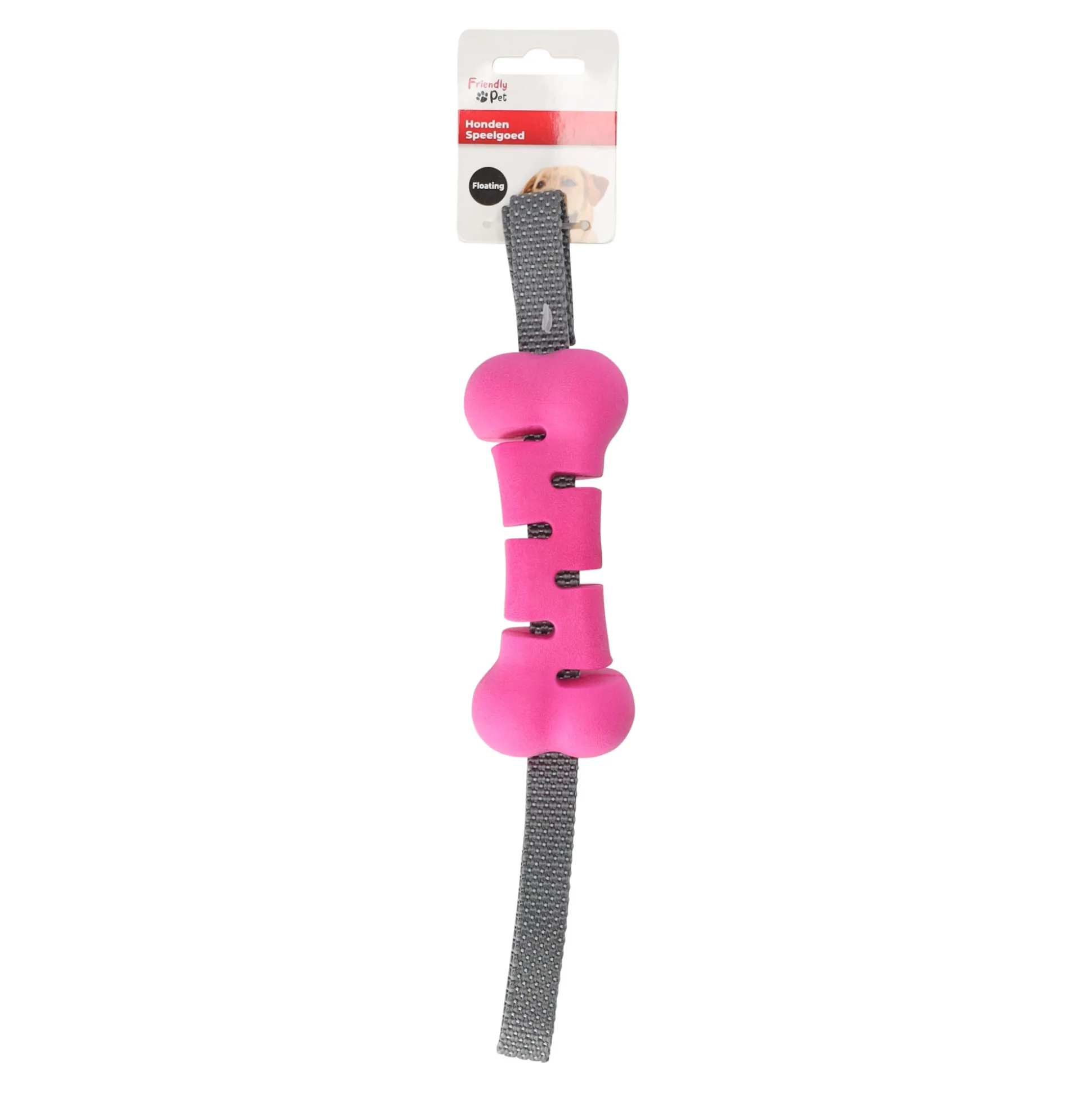 Hondenspeelgoed Xila foam bot fuchsia 37,5x6x4,5cm