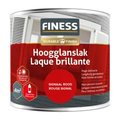 Hoogglans signaal rood 1431 250ml Finess
