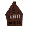 Huis deco 8 x 11 cm roest
