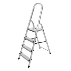 Huishoudtrap 4 treden aluminium pro