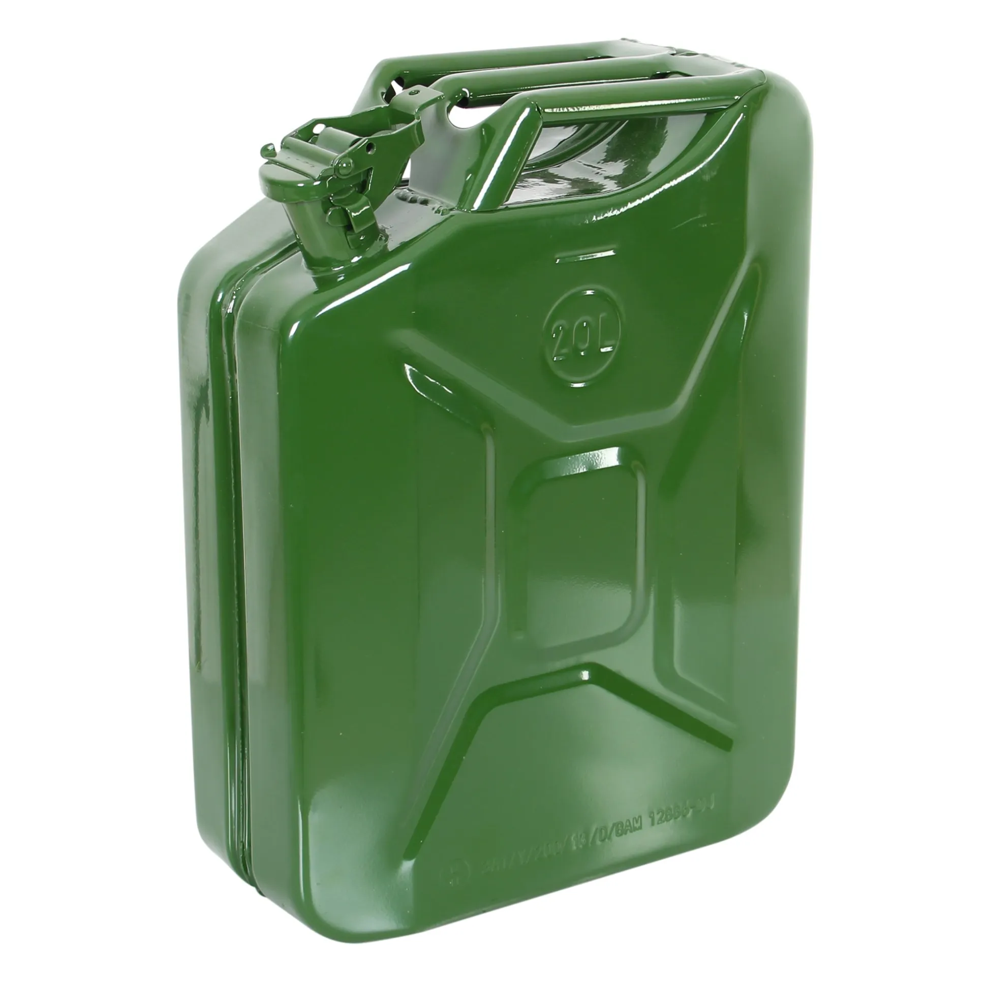 Jerrycan 20L groen metaal
