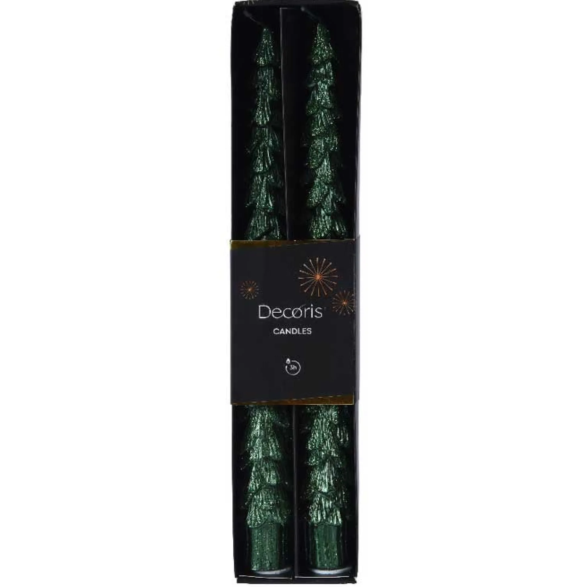Kaars diner boom 25 cm groen 2st.