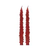 Kaars diner boom 25 cm rood 2st.