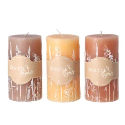 Kaars Graser 13 cm 3 assorti oranje