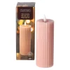Kaars LED 17 cm donker roze