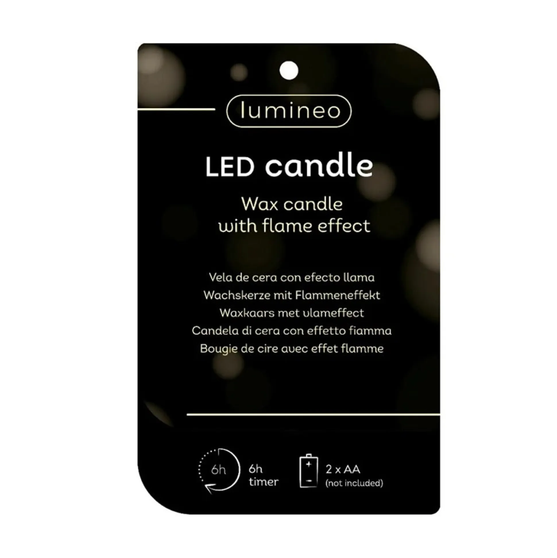 Kaars led kerstboom wit 13 cm