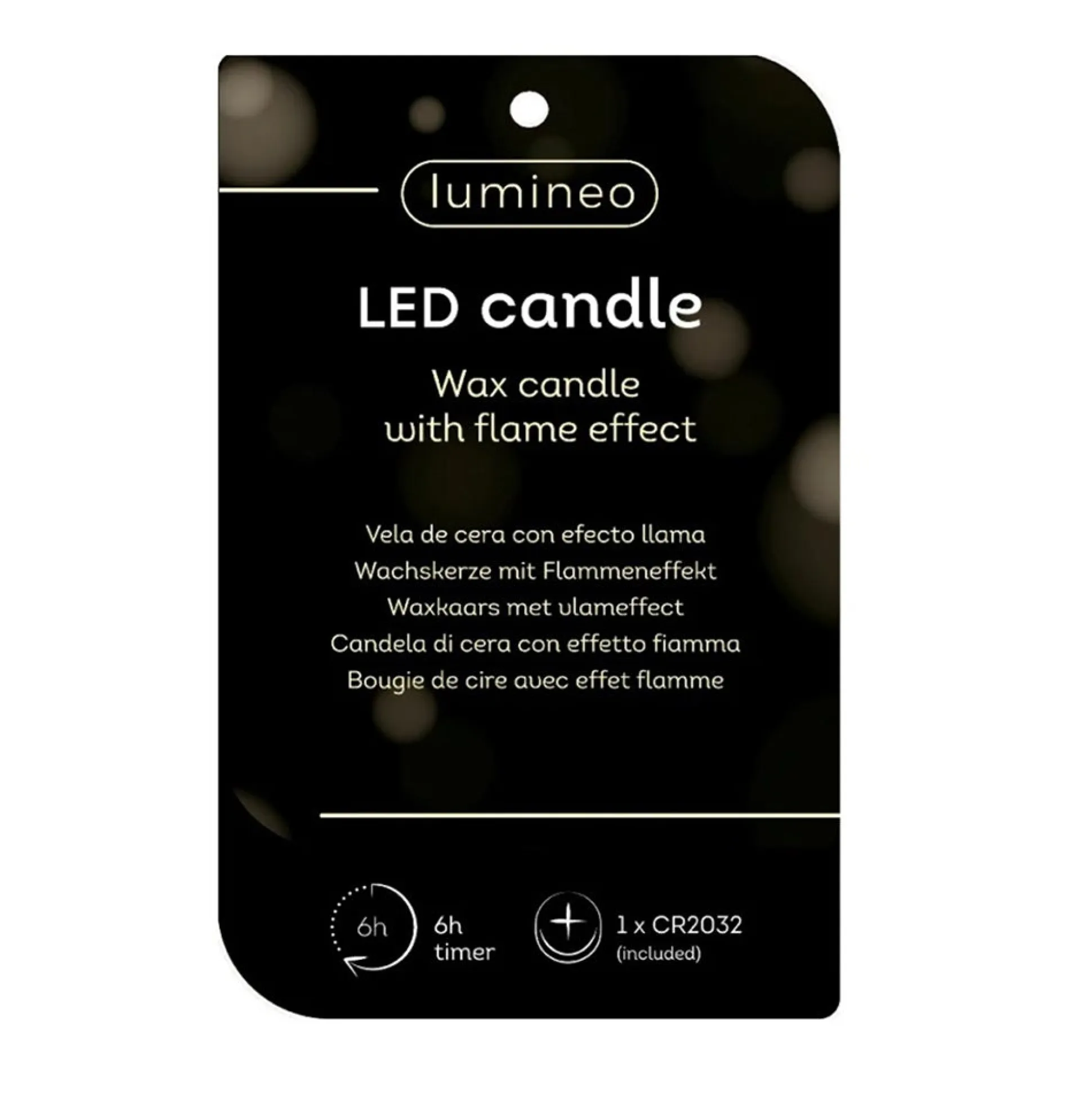 Kaars led kerstboom wit 10 cm