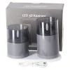 Kaars LED set 2 antraciet oplaadbaar