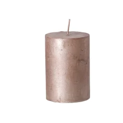 Kaars metallic 70x75mm bruin