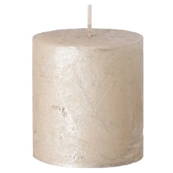 Kaars metallic 70x75mm champagne