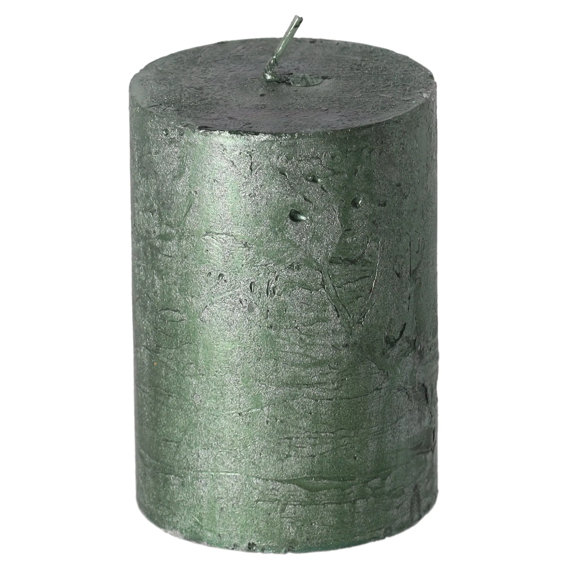 Kaars metallic 70x75mm groen