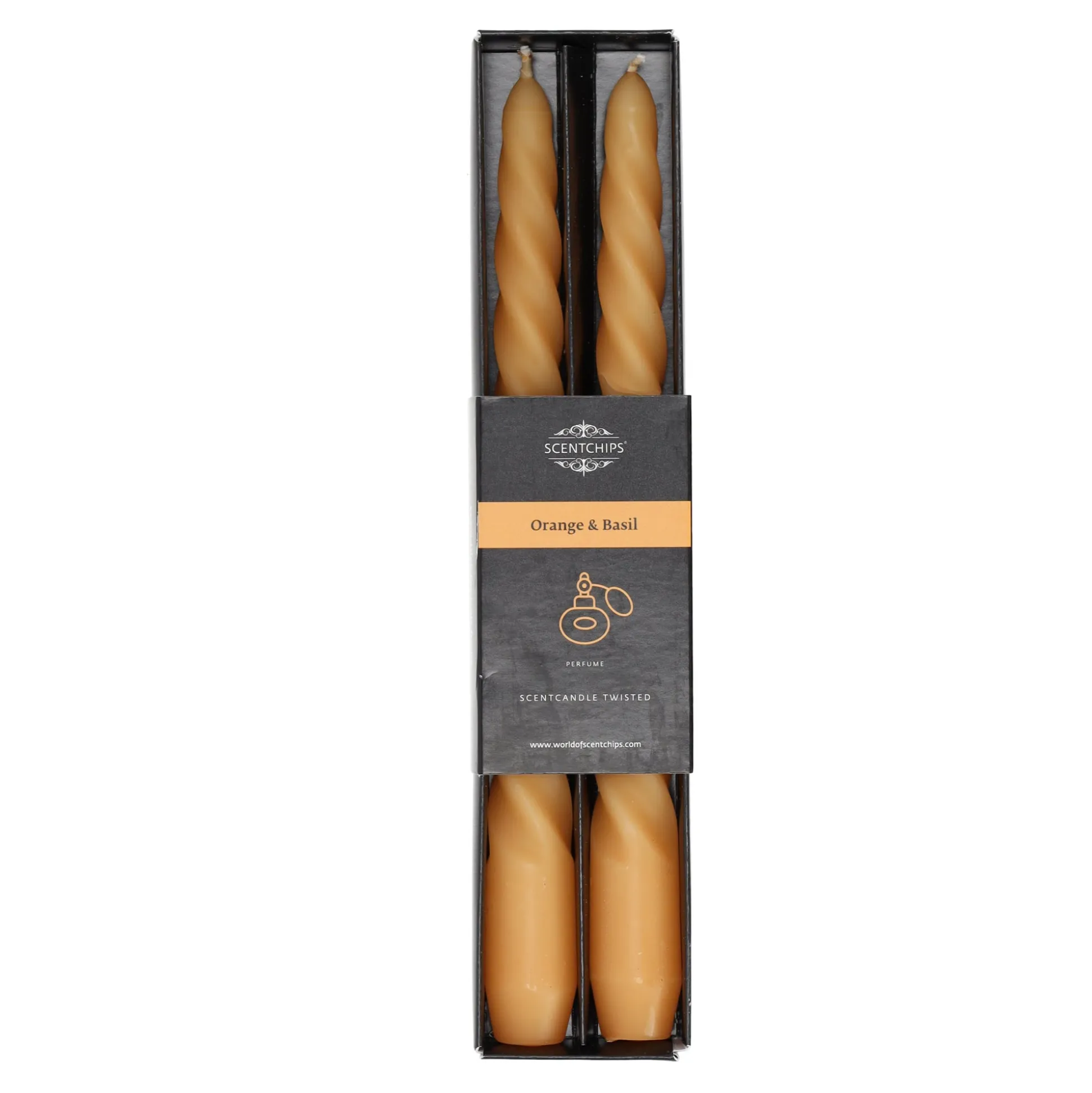 Kaars twist Orange & Basil 2 stuks