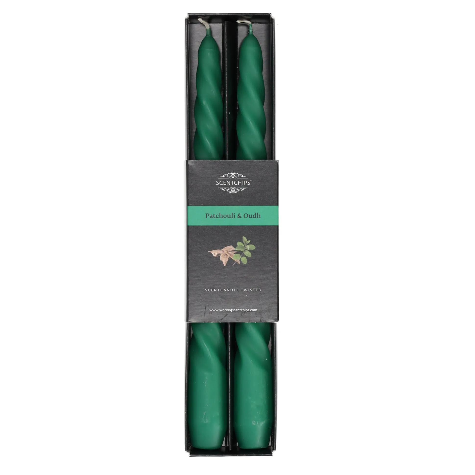 Kaars twist Patchouli & Oudh 2 stuks