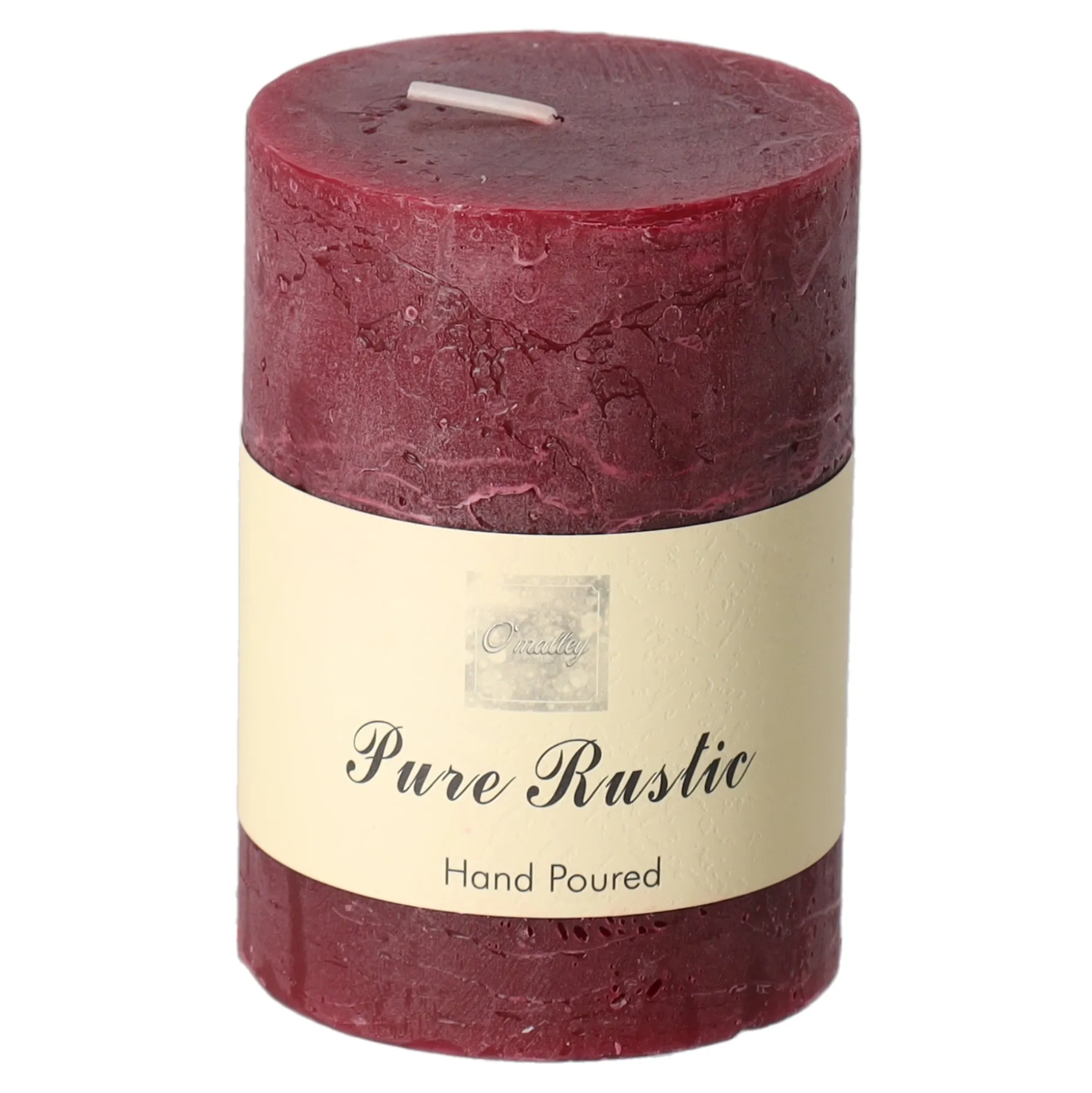 Kaars 70x75mm burgundy O'Malley