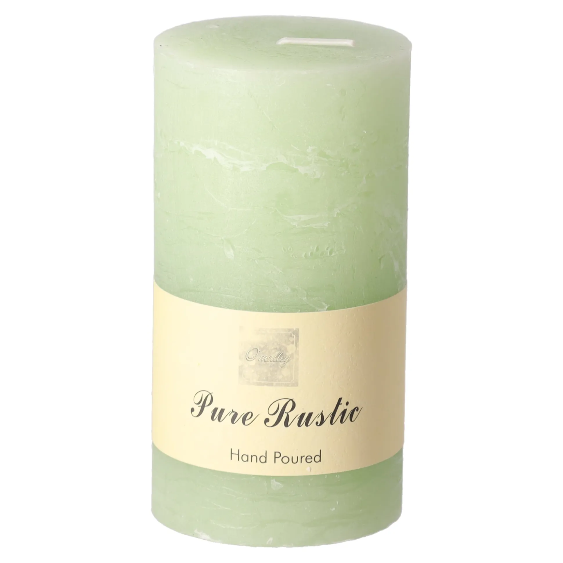 Kaars 70x130mm pastel groen O'malley