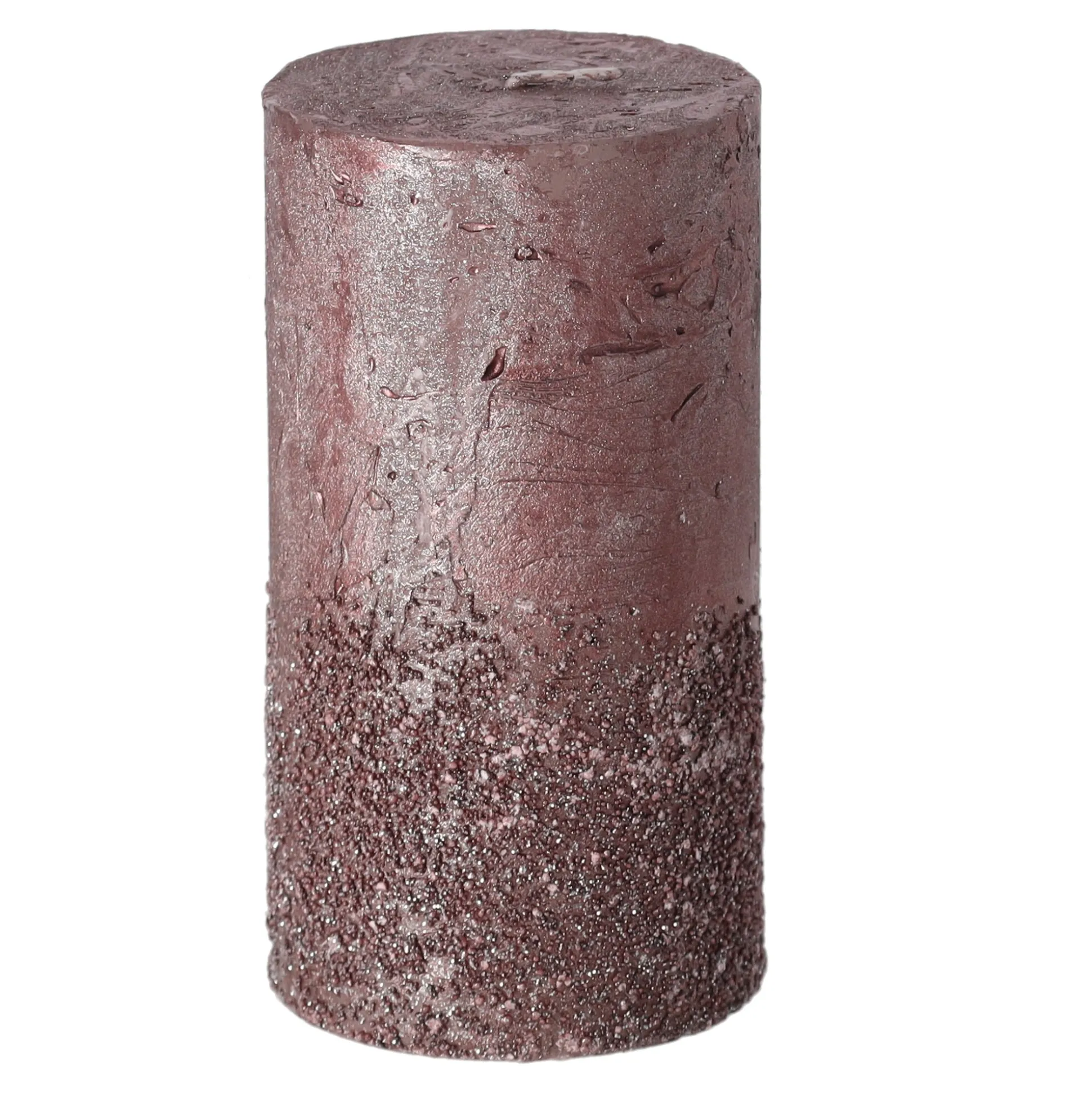 Kaars 70x130mm sand rood