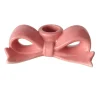 Kaarshouder Bow roze 11x4cm