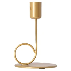 Kaarshouder diner 12 cm goud