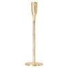 Kaarshouder diner metaal goud 30 cm