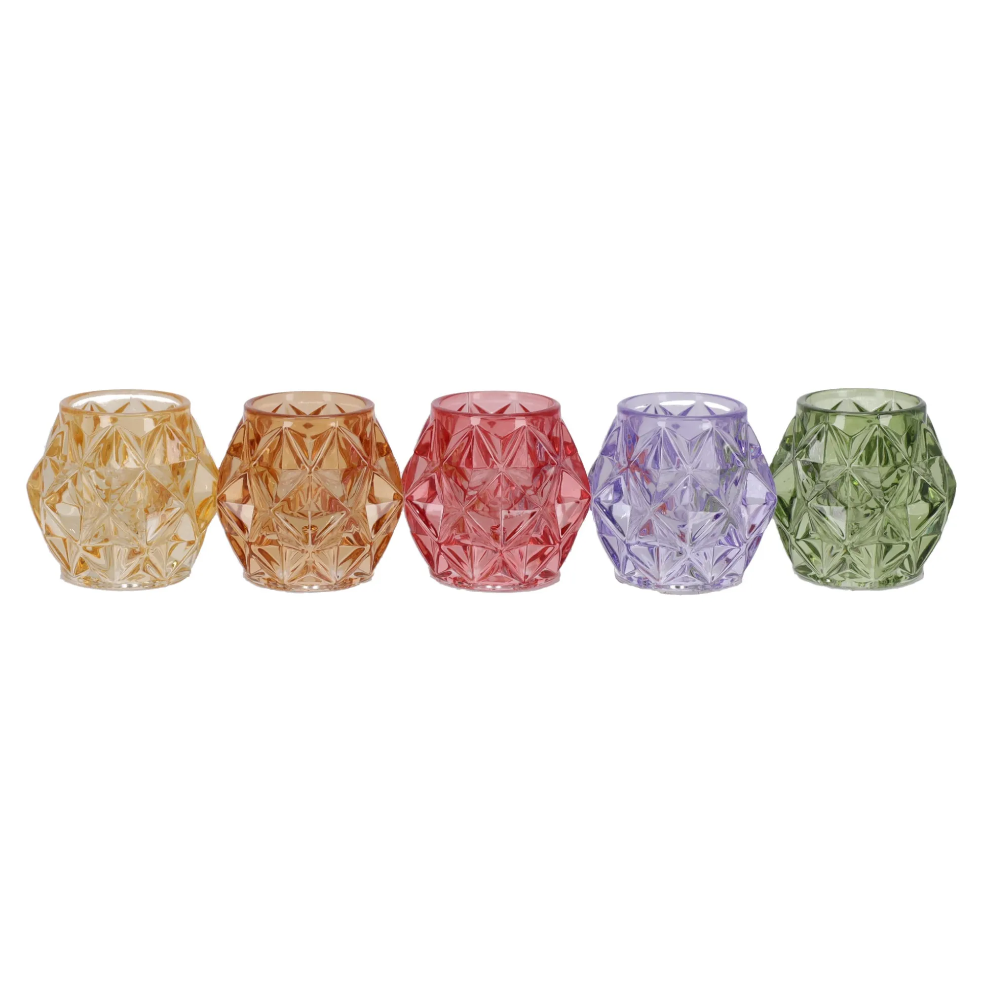 Kaarshouder glas 7 cm