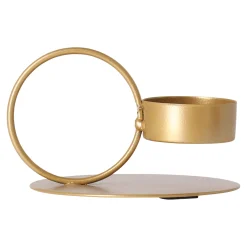 Kaarshouder theelicht 9 cm goud