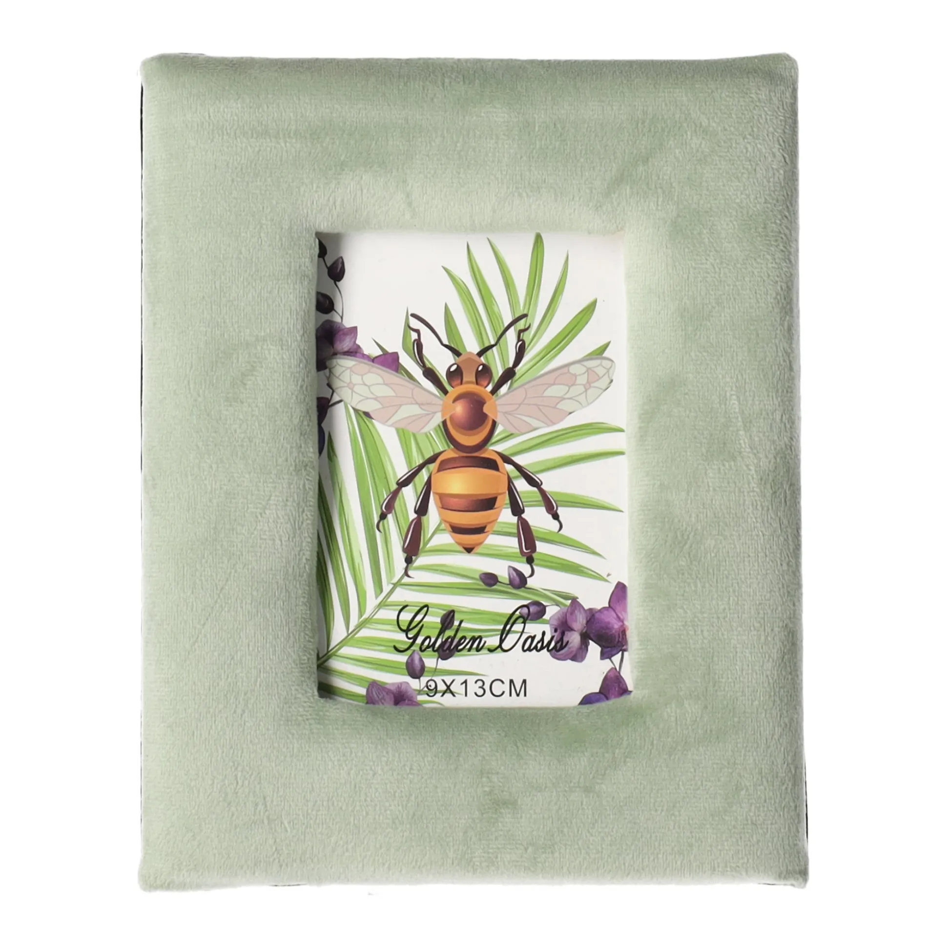 Kader fluweel groen 20 x 16 cm