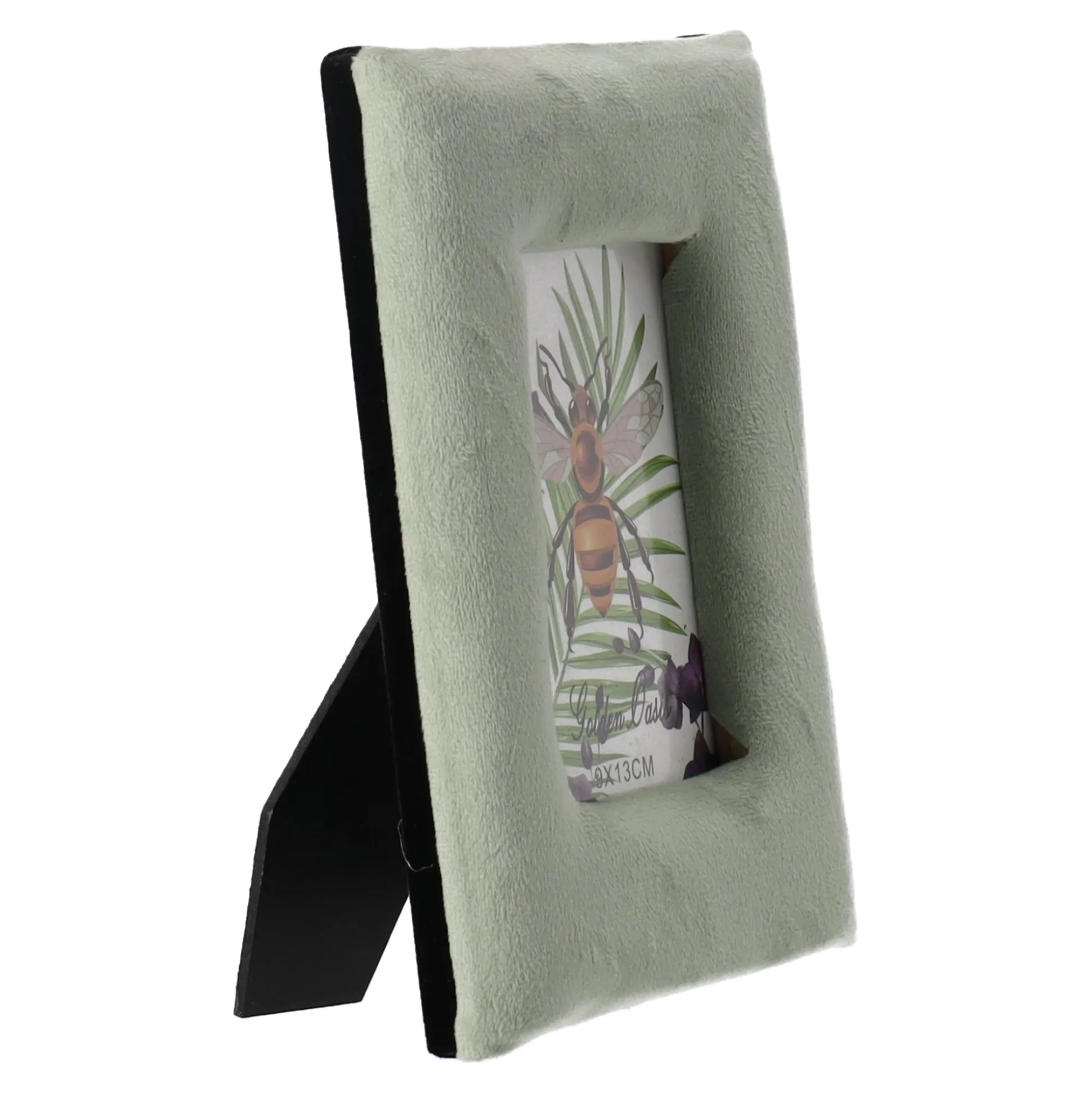 Kader fluweel groen 20 x 16 cm