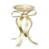 Kandelaar strik champagne 17 x 14 x 20 cm