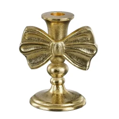 Kandelaar strik goud 13 cm
