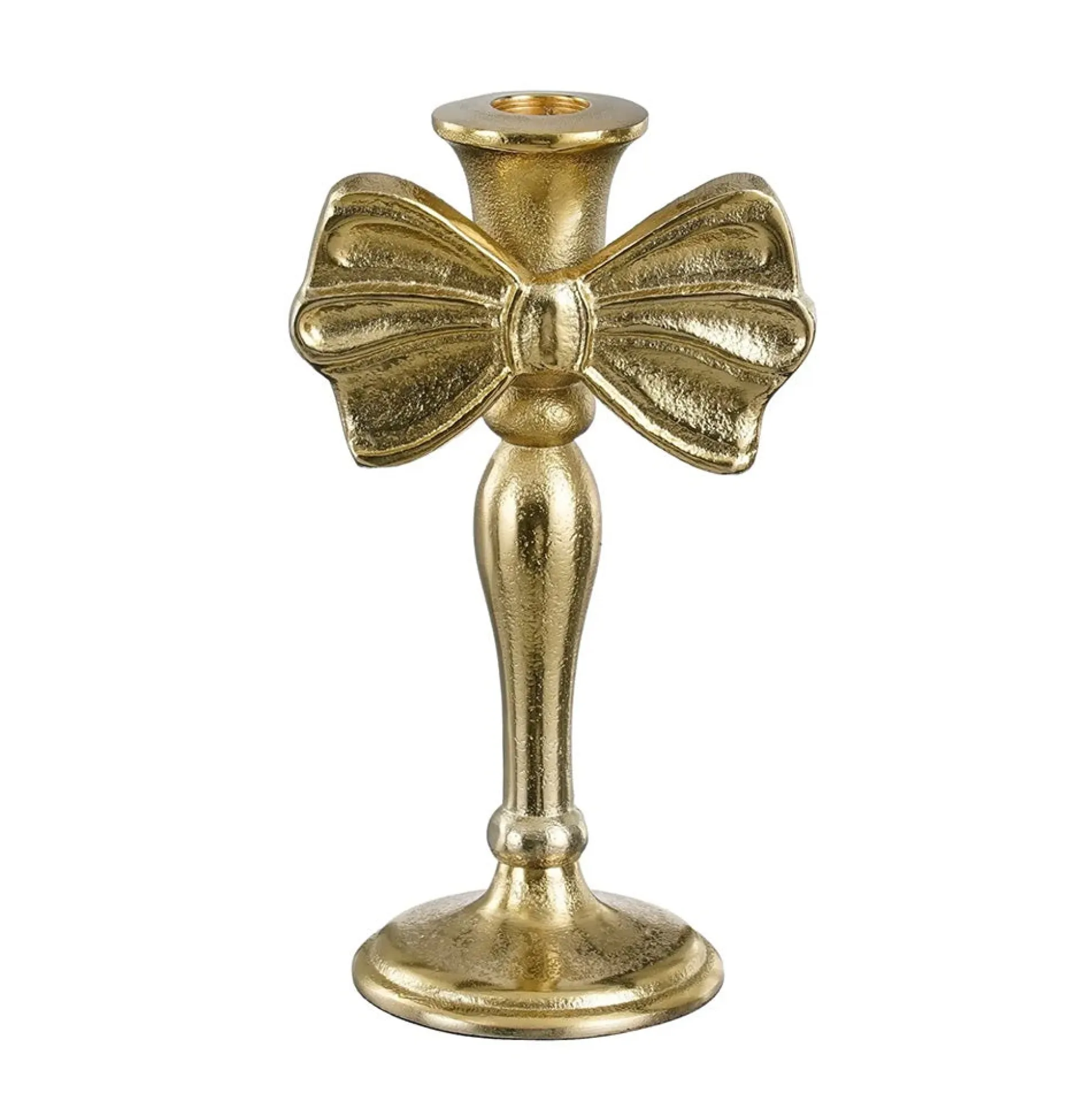 Kandelaar strik goud 20 cm
