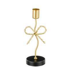 Kandelaar strik goud 18cm