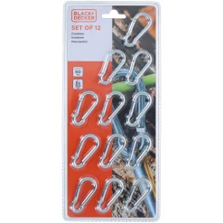 Karabijnhaak 50 mm 50 kg 12st. Black&Decker