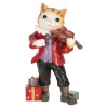 Kat met viool 45 cm