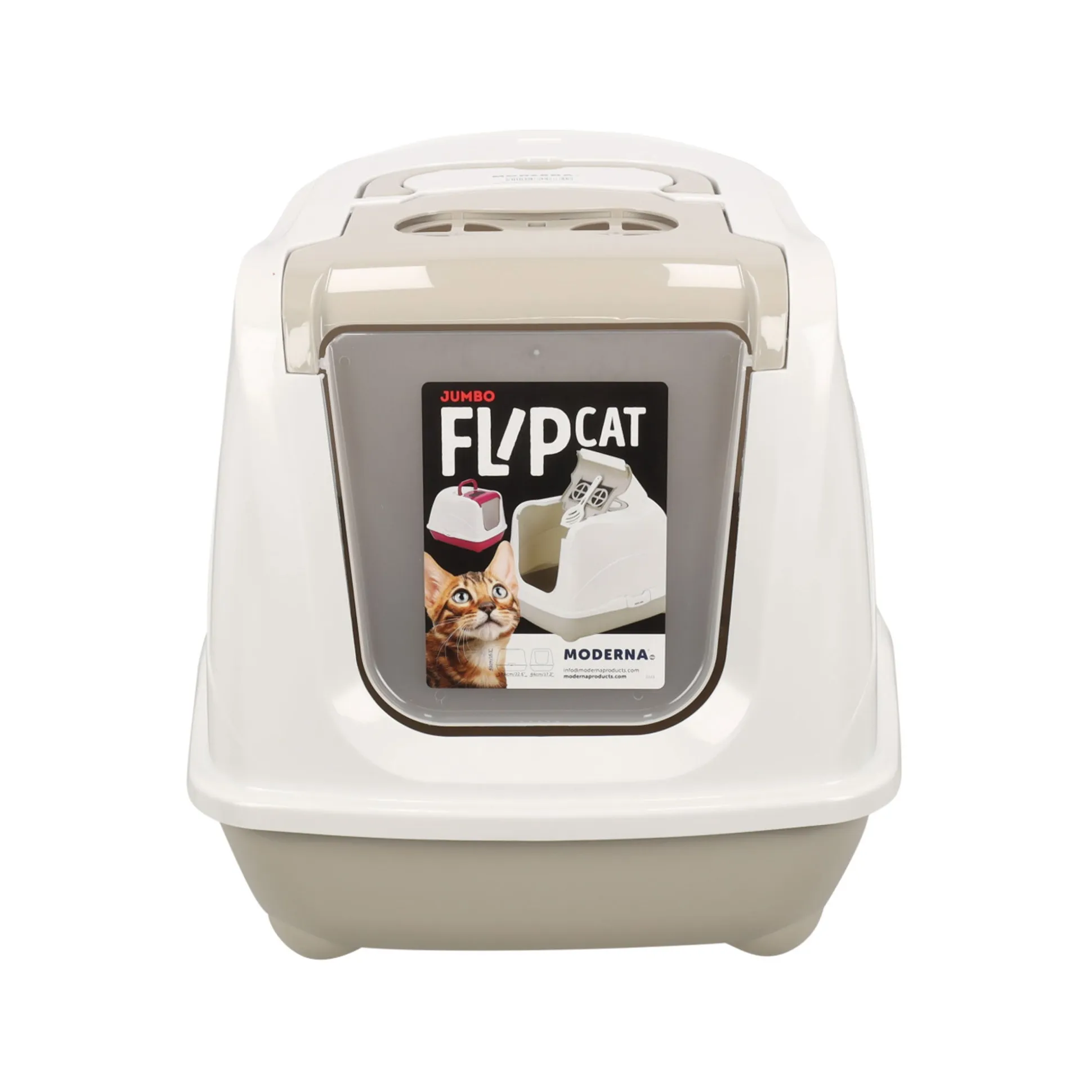 Kattenbak flip classic 57cm grijs
