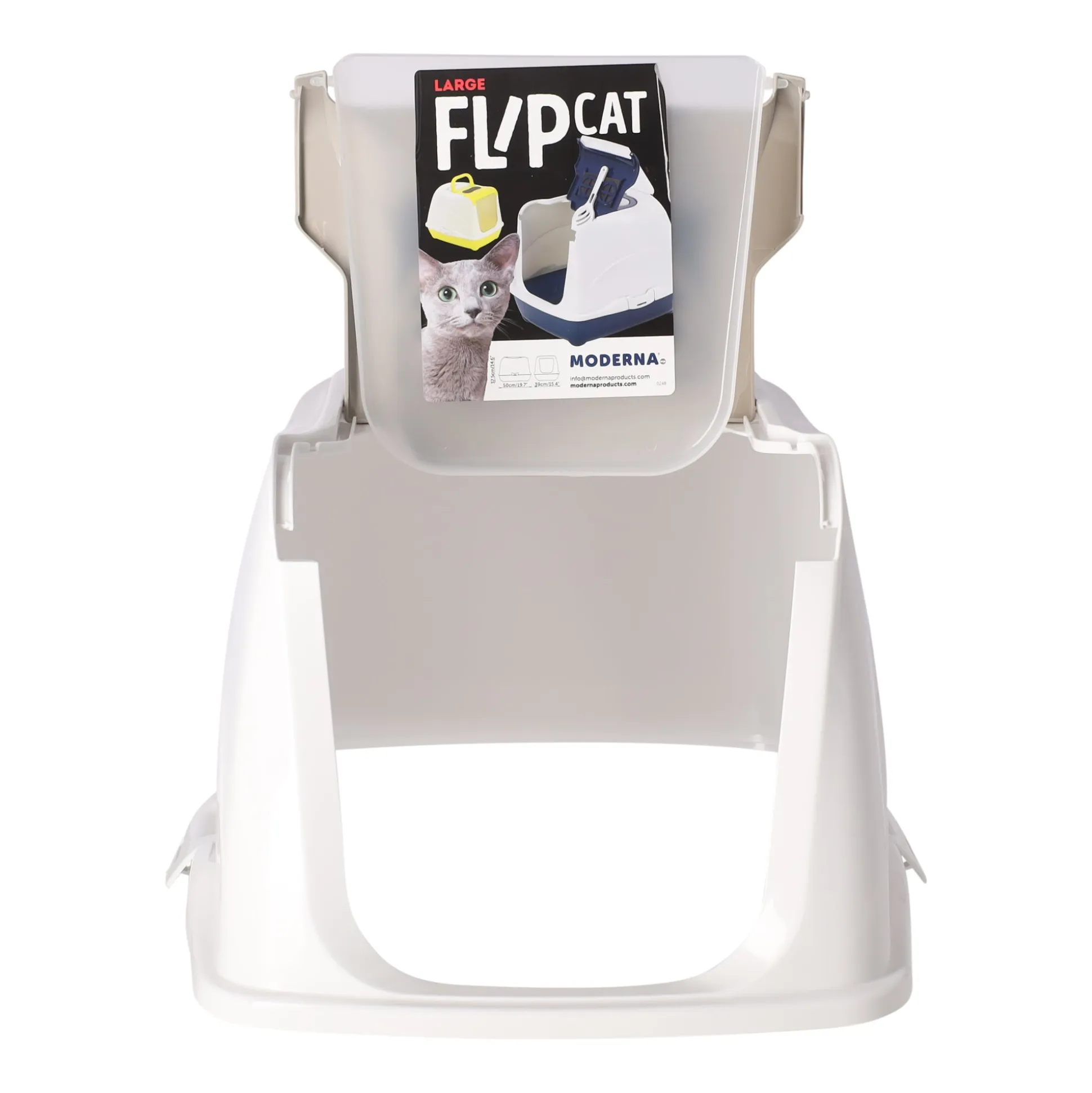 Kattenbak flipcat 50cm grijs
