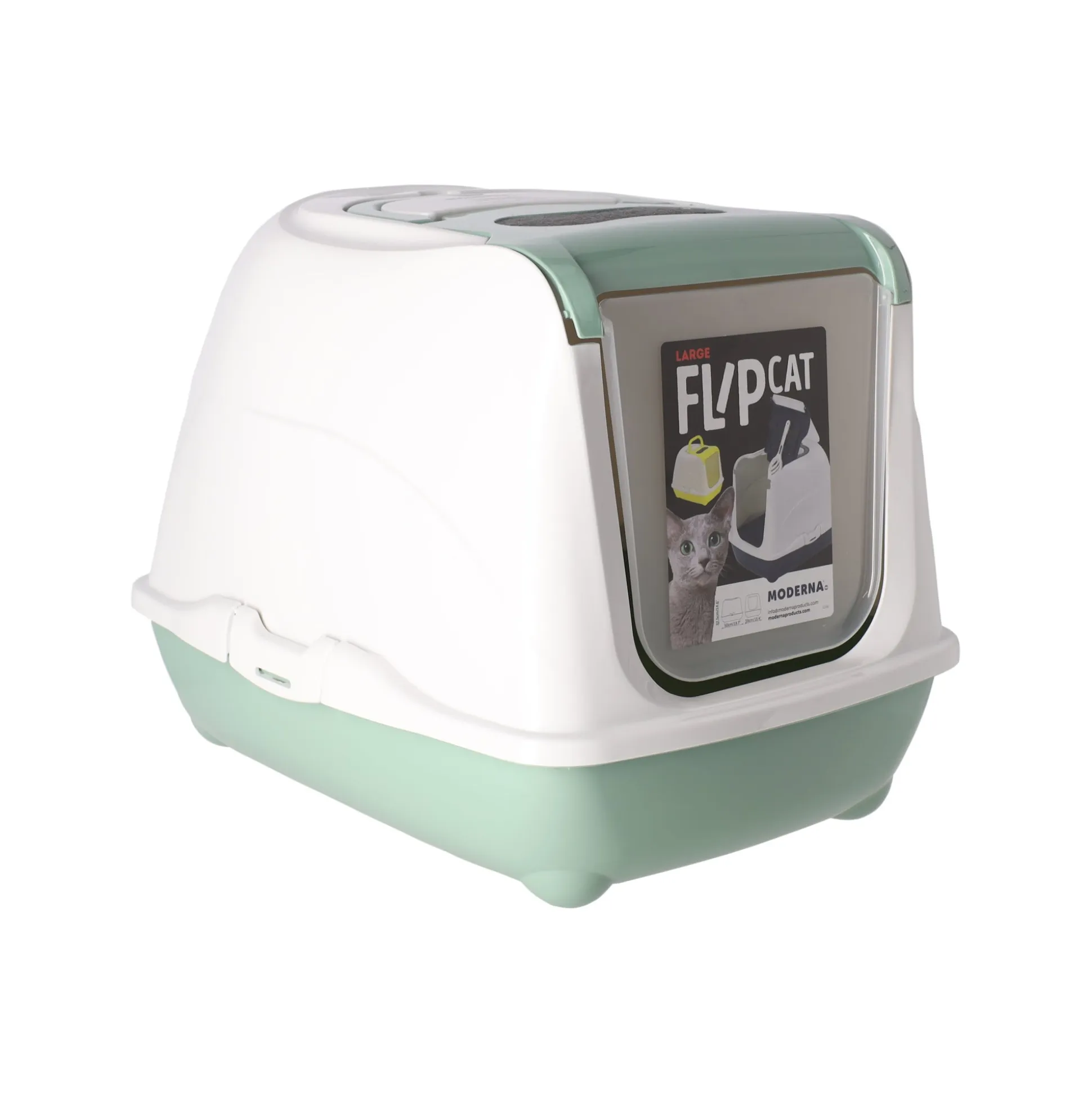 Kattenbak flipcat 50cm muntgroen