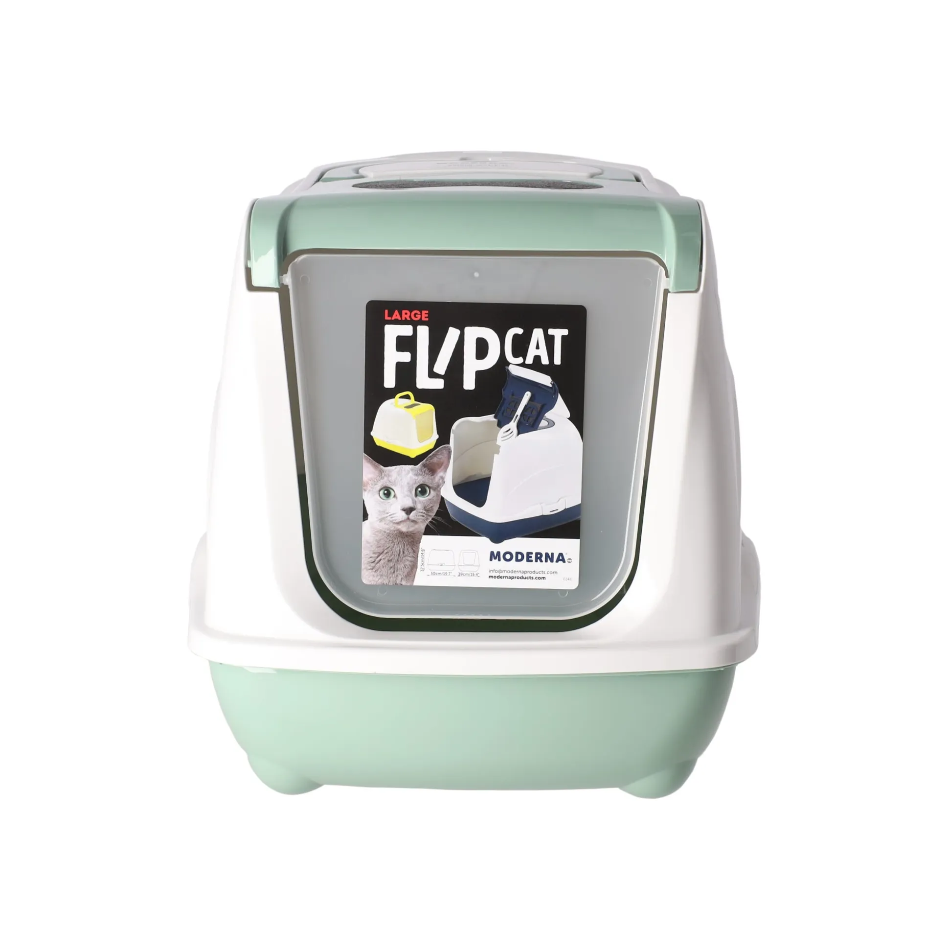 Kattenbak flipcat 50cm muntgroen