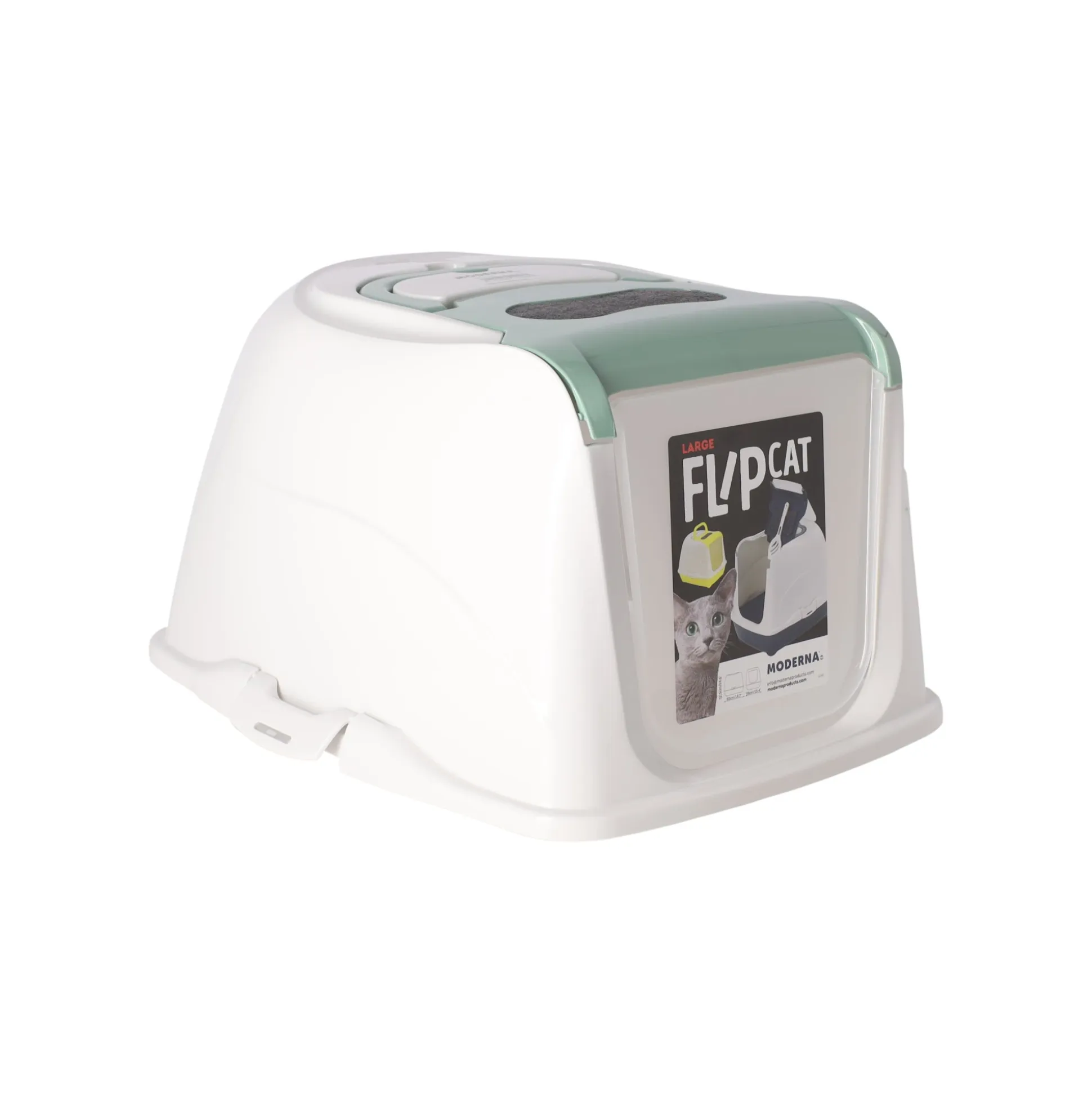 Kattenbak flipcat 50cm muntgroen