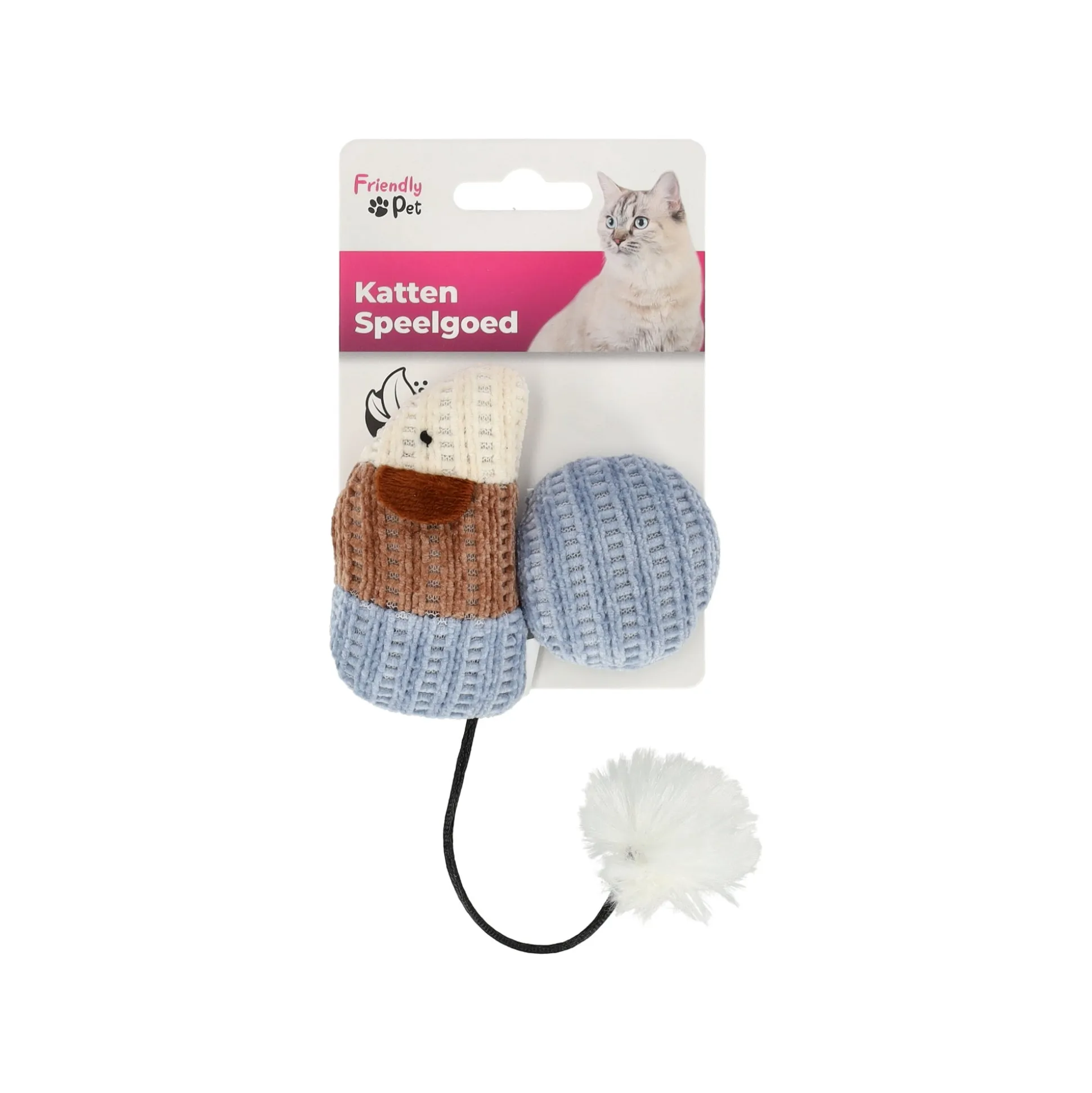 Kattenspeeltje Blaro muis+bal blauw FP