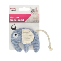 Kattenspeeltje Blaro olifant blauw 8,5 x 5 x 7 cm