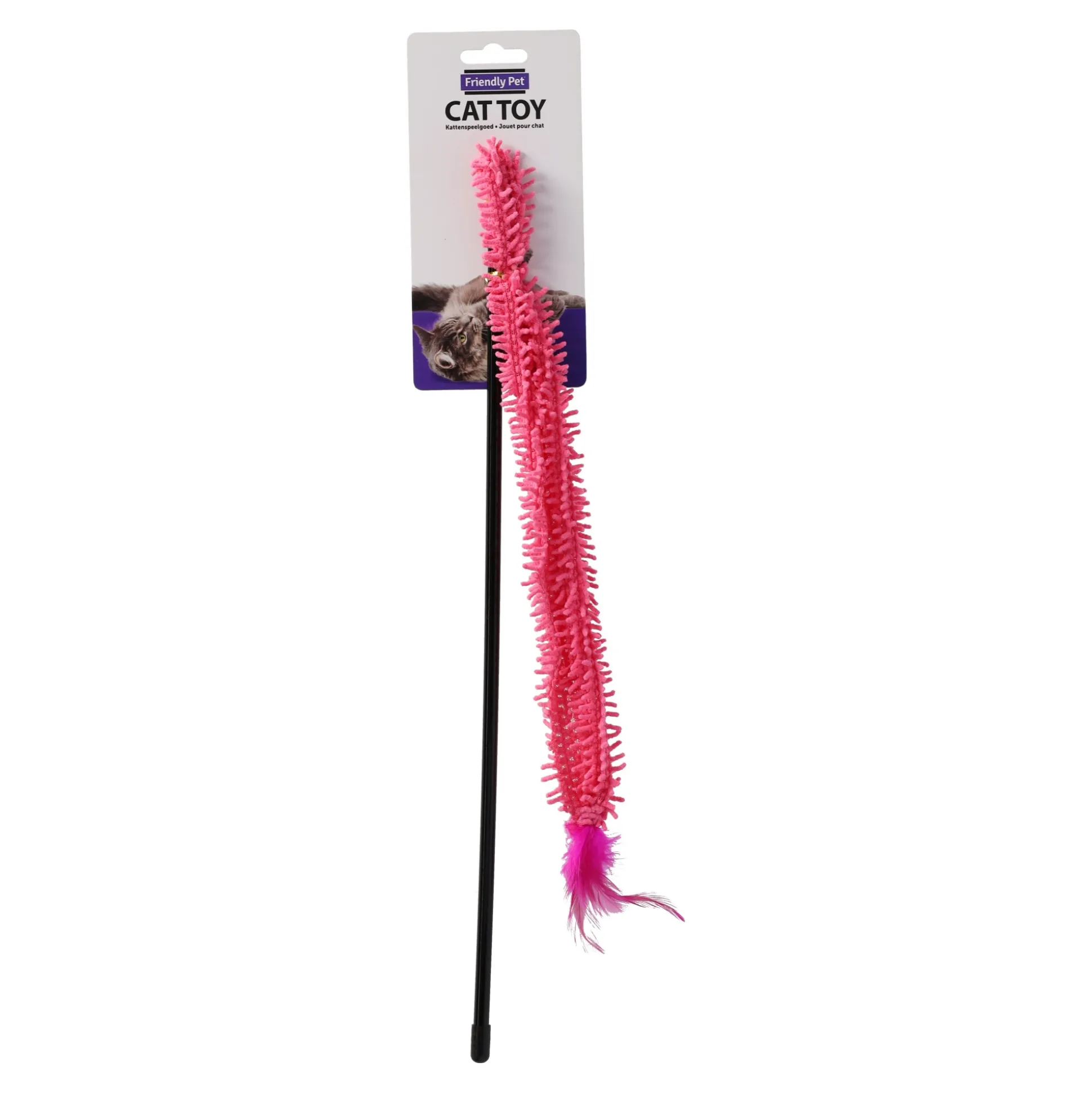 Kattenspeeltje hengel badstof 45cm