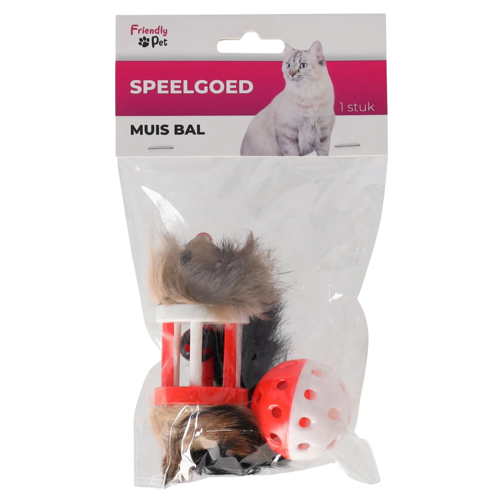 Kattenspeeltje muis + bal FP
