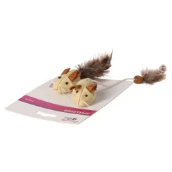 Kattenspeeltje muis + veer eco FP