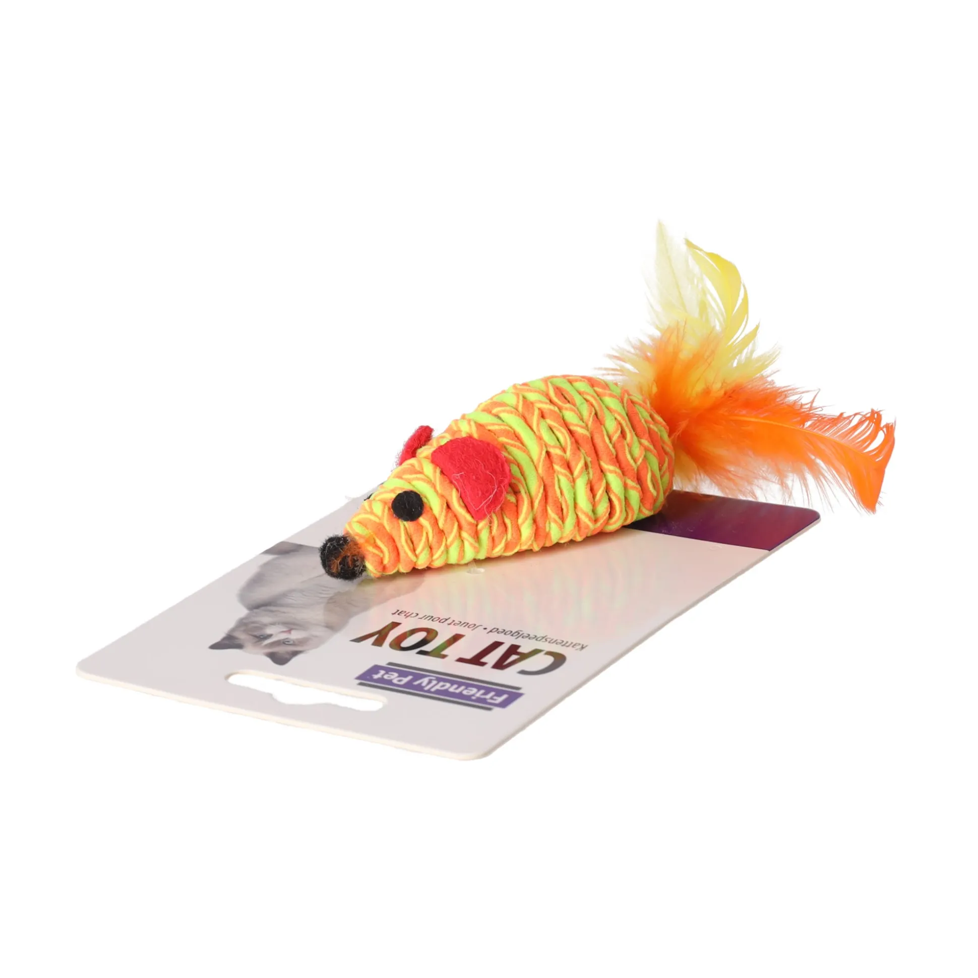 Kattenspeeltje muis+pluim Shuka