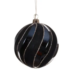 Kerstbal 8 cm donkerblauw
