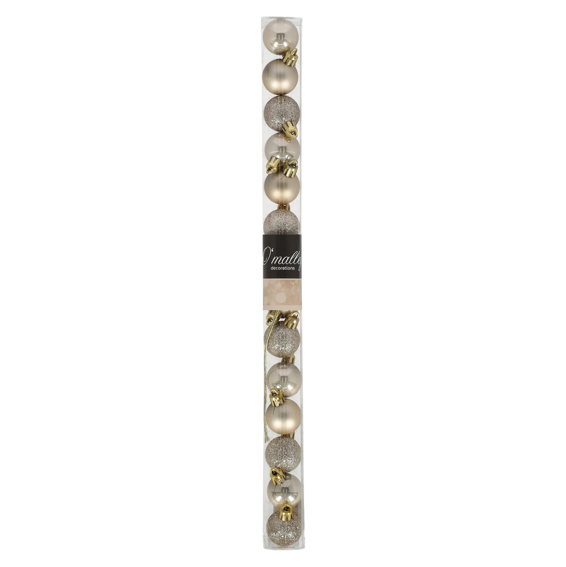 Kerstbal 3 cm mix tube 14st. parel