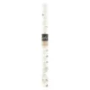 Kerstbal 3 cm tube glitter 14st. wit